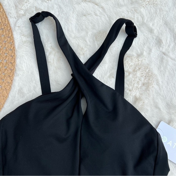 Athleta Black Crossed Tankini Swim Top - Picture 6 of 9